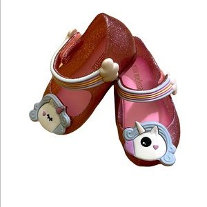 NEW MINI MELISSA Ultragirl Unicorn Clear Pink Mary Janes with Box-Size 5
